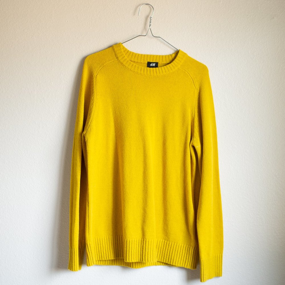 H&M gold oversized sweater